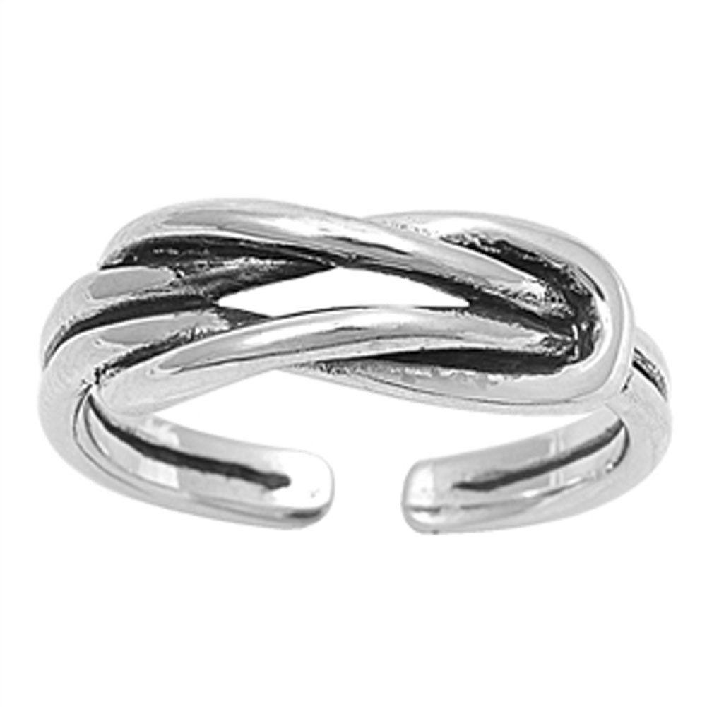 Infinity Knot Promise .925 Sterling Silver Toe Ring