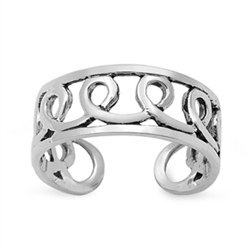 Swirl Knot .925 Sterling Silver Toe Ring