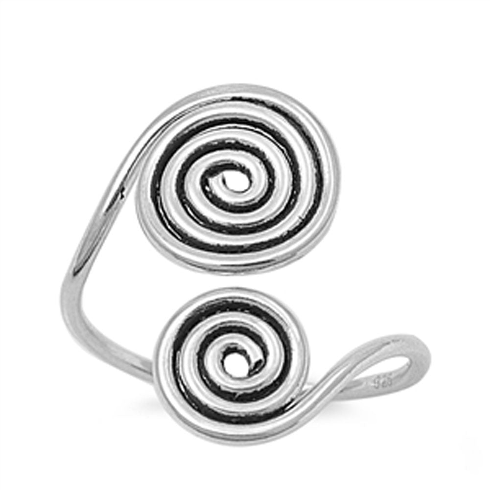 Spiral Swirl .925 Sterling Silver Toe Ring
